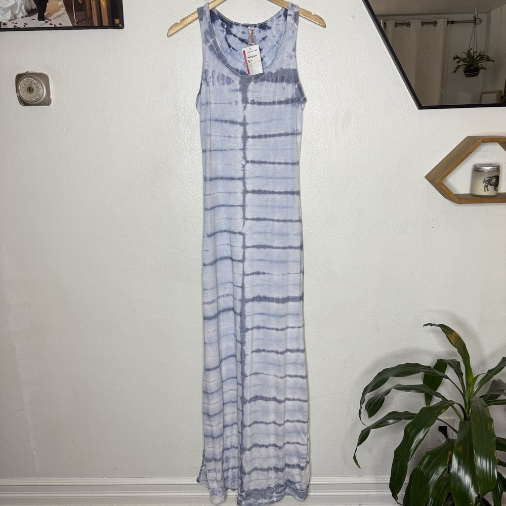 American Twist Los Angeles Tie Dye Maxi Dress‎ Blue Sleeveless Women's Medium